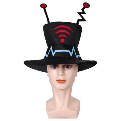 Hazbin Hotel Vox Hat Cap Accessories Cosplay Costume Halloween Carnival