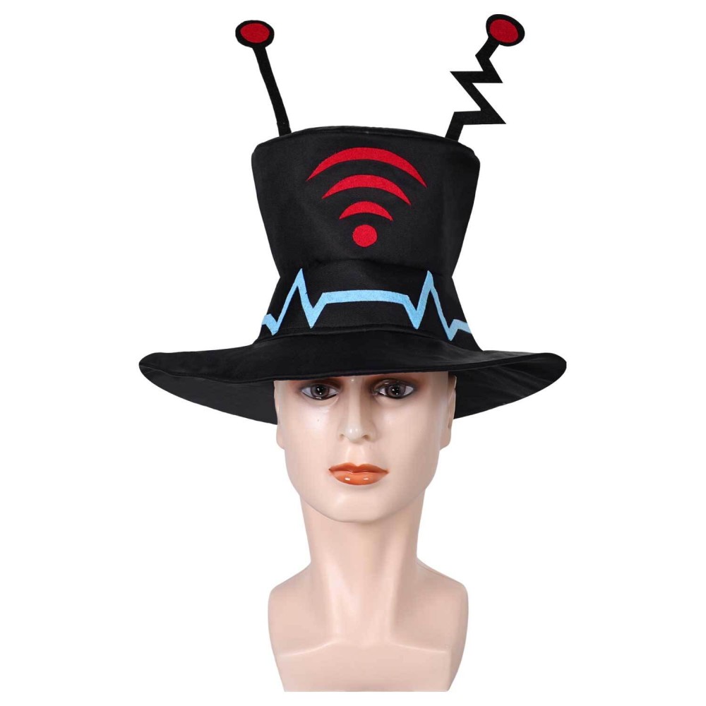 Hazbin Hotel Vox Hat Cap Accessories Cosplay Costume Halloween Carnival