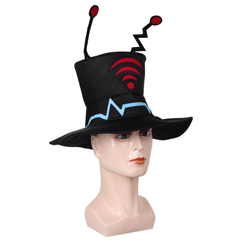 Hazbin Hotel Vox Hat Cap Accessories Cosplay Costume Halloween Carnival