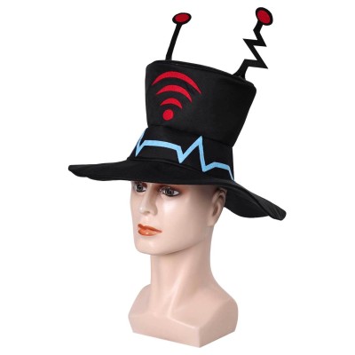 Hazbin Hotel Vox Hat Cap Accessories Cosplay Costume Halloween Carnival