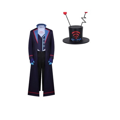 Hazbin Hotel Vox Blue Cosplay Costume Halloween Carnival Outfit