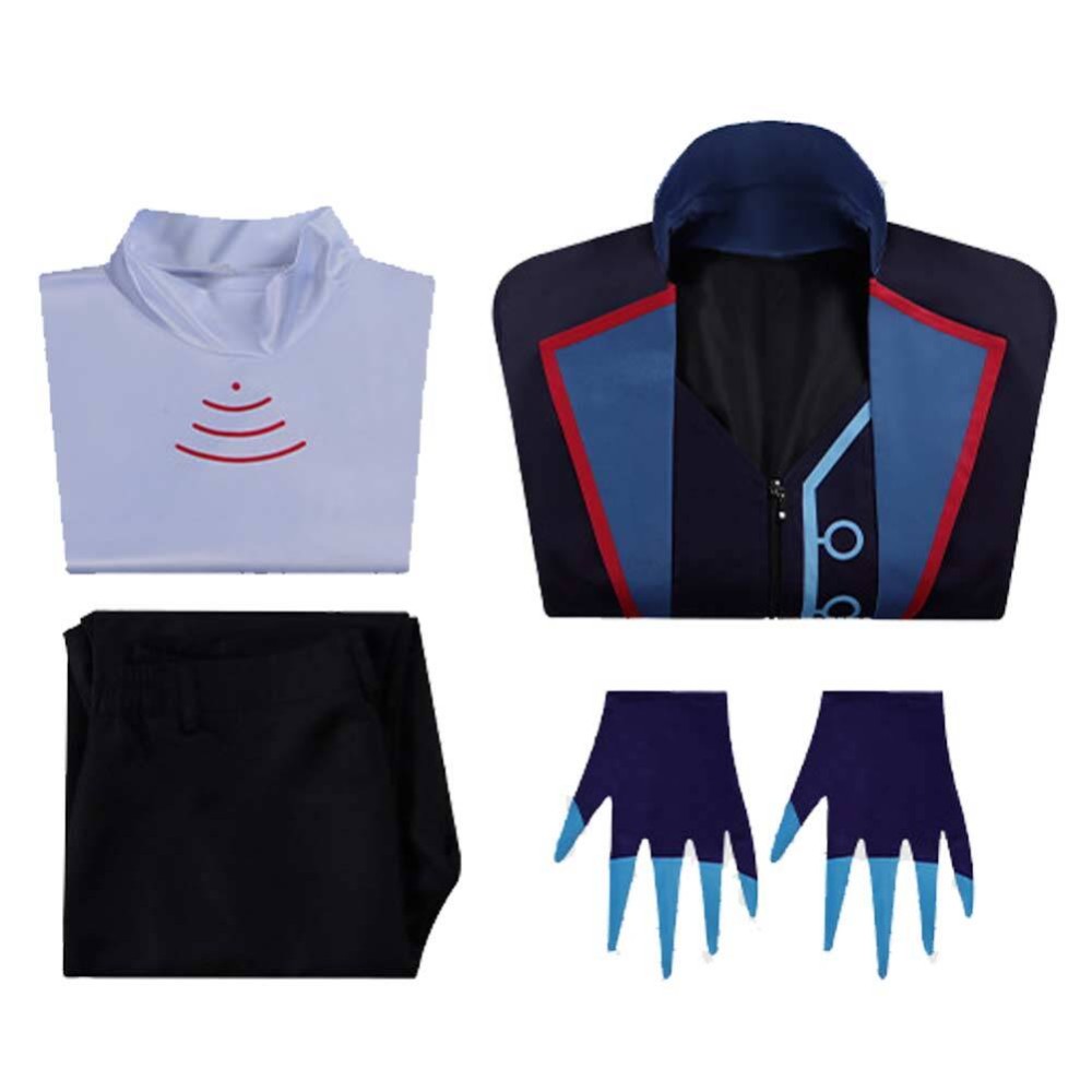 Hazbin Hotel Vox Blue Cosplay Costume Halloween Carnival Outfit
