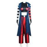 Hazbin Hotel Velvette Women Red Blue Suit Cosplay Costume Halloween Carnival Outfit