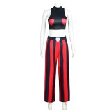Hazbin Hotel Velvette Women Red Blue Suit Cosplay Costume Halloween Carnival Outfit