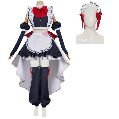 Hazbin Hotel Velvette Maid and Butler Cafe Maiden Dress Party Cosplay Costume Halloween Carnival