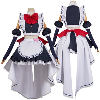 Hazbin Hotel Velvette Maid and Butler Cafe Maiden Dress Party Cosplay Costume Halloween Carnival