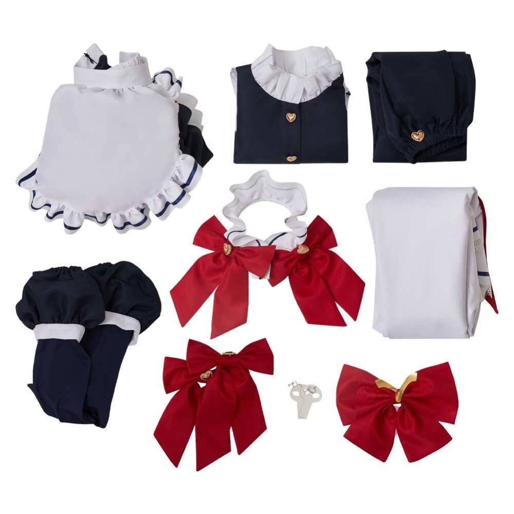 Hazbin Hotel Velvette Maid and Butler Cafe Maiden Dress Party Cosplay Costume Halloween Carnival