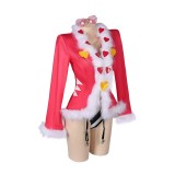 Hazbin Hotel Valentino Pink Sexy Lingerie for Women With Glasses 3Piece Set Suit Cosplay Costume Halloween Carnival Outfit
