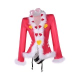 Hazbin Hotel Valentino Pink Sexy Lingerie for Women With Glasses 3Piece Set Suit Cosplay Costume Halloween Carnival Outfit
