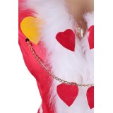 Hazbin Hotel Valentino Pink Sexy Lingerie for Women With Glasses 3Piece Set Suit Cosplay Costume Halloween Carnival Outfit
