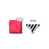 Hazbin Hotel Valentino Pink Sexy Lingerie for Women With Glasses 3Piece Set Suit Cosplay Costume Halloween Carnival Outfit