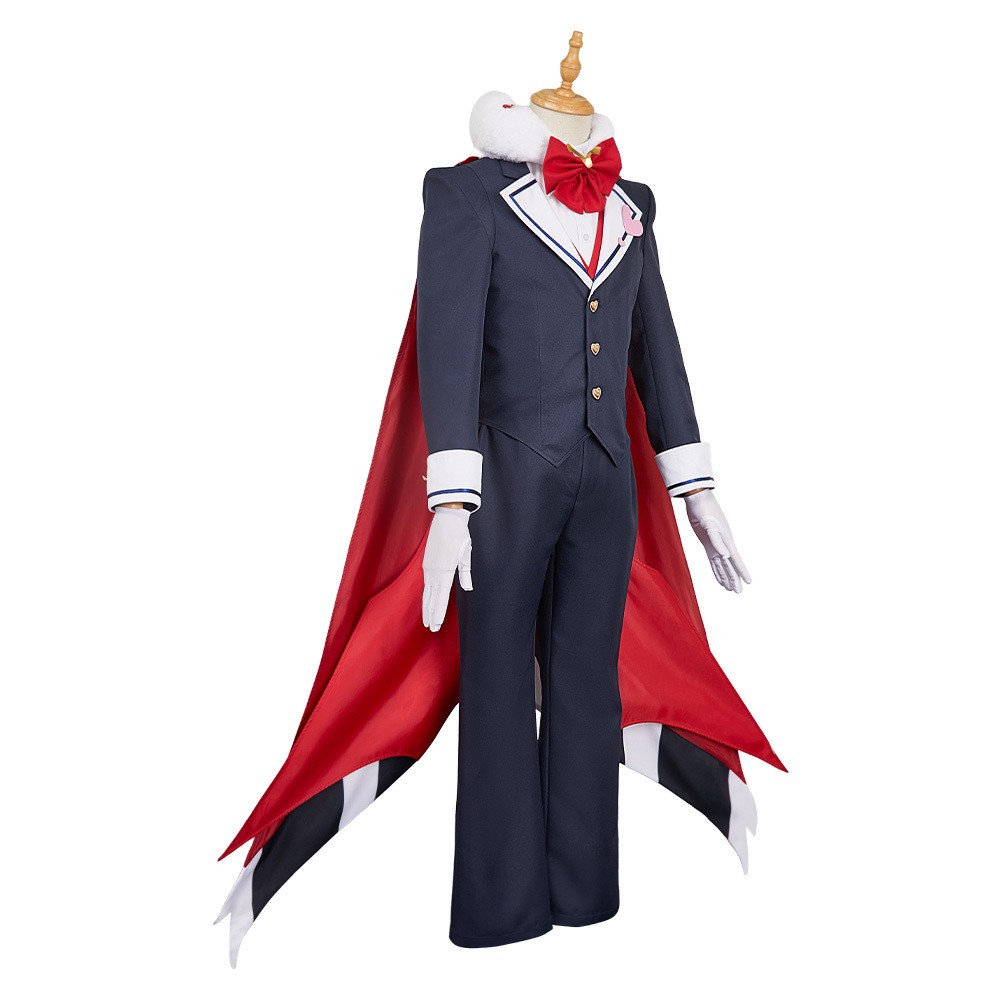 Hazbin Hotel Valentino Maid and Butler Cafe Butler Uniform Party Cosplay Costume Halloween Carnival