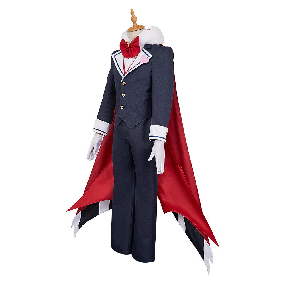 Hazbin Hotel Valentino Maid and Butler Cafe Butler Uniform Party Cosplay Costume Halloween Carnival