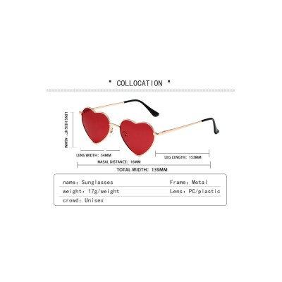 Hazbin Hotel Valentino Vintage Heart Shaped Sunglasses Accessories Cosplay Costume Halloween Carnival