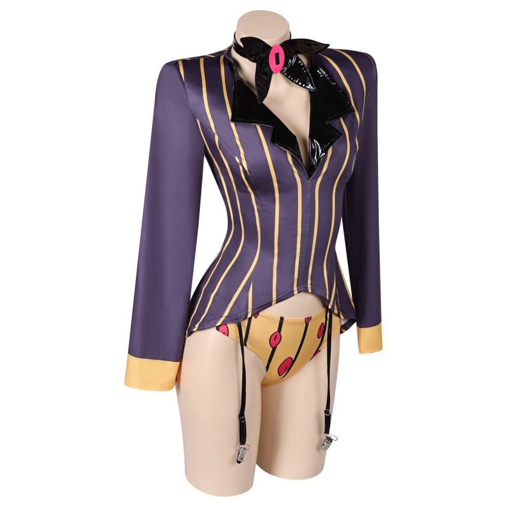 Hazbin Hotel Sir Pentious Purple Sexy Lingerie for Women Suit Cosplay Costume Halloween Carnival Outfit