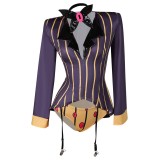 Hazbin Hotel Sir Pentious Purple Sexy Lingerie for Women Suit Cosplay Costume Halloween Carnival Outfit
