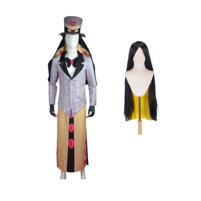 Hazbin Hotel Sir Pentious Brown Uniform With Hat Suit Cosplay Costume Halloween Carnival Outfit