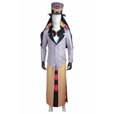 Hazbin Hotel Sir Pentious Brown Uniform With Hat Suit Cosplay Costume Halloween Carnival Outfit