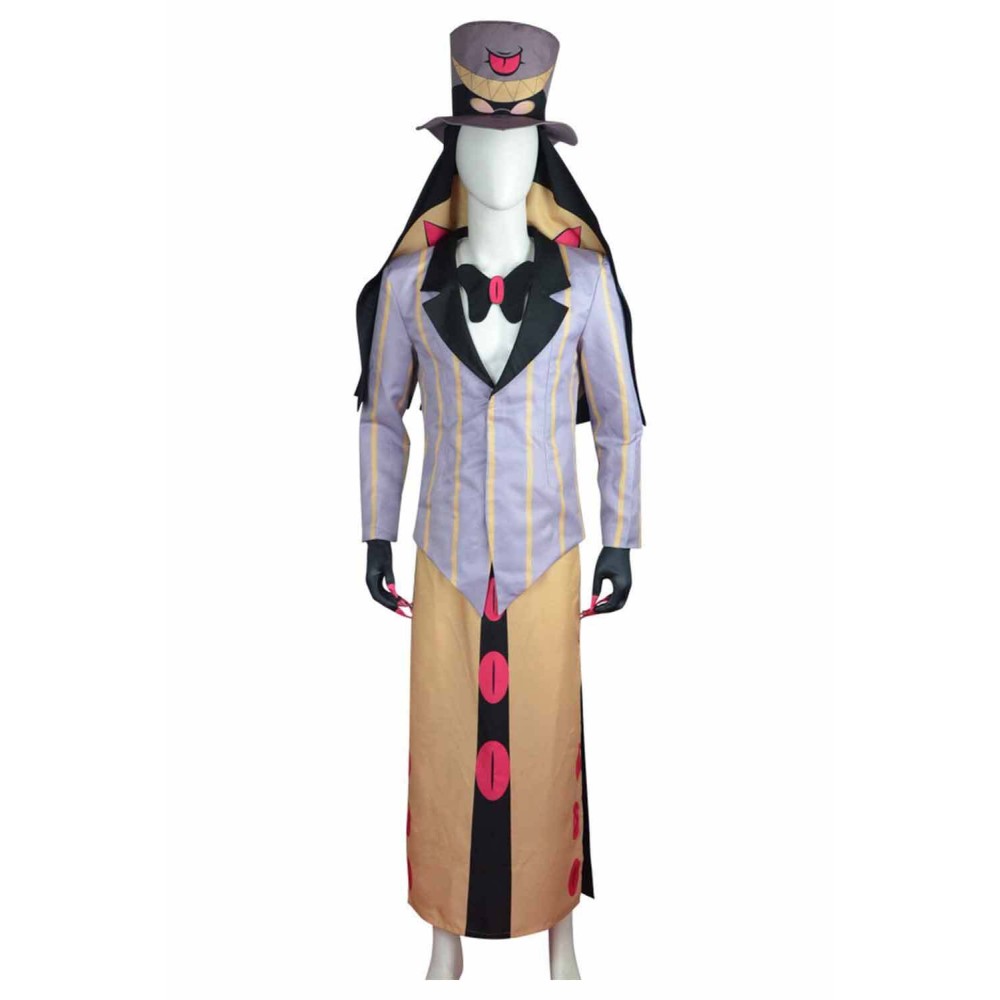 Hazbin Hotel Sir Pentious Brown Uniform With Hat Suit Cosplay Costume Halloween Carnival Outfit
