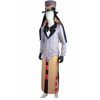 Hazbin Hotel Sir Pentious Brown Uniform With Hat Suit Cosplay Costume Halloween Carnival Outfit
