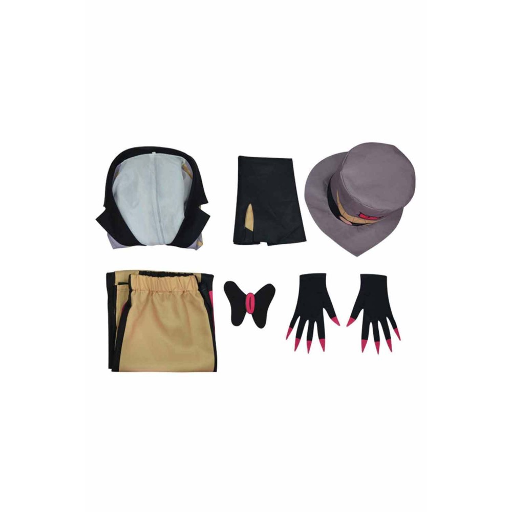 Hazbin Hotel Sir Pentious Brown Uniform With Hat Suit Cosplay Costume Halloween Carnival Outfit