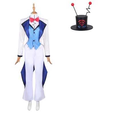 Hazbin Hotel Season 2 Vox White Suit Set Party Cosplay Costume Halloween Carnival