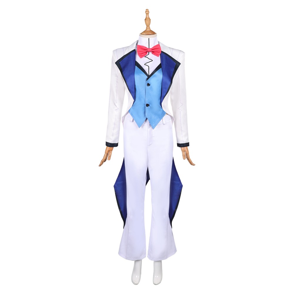 Hazbin Hotel Season 2 Vox White Suit Set Party Cosplay Costume Halloween Carnival
