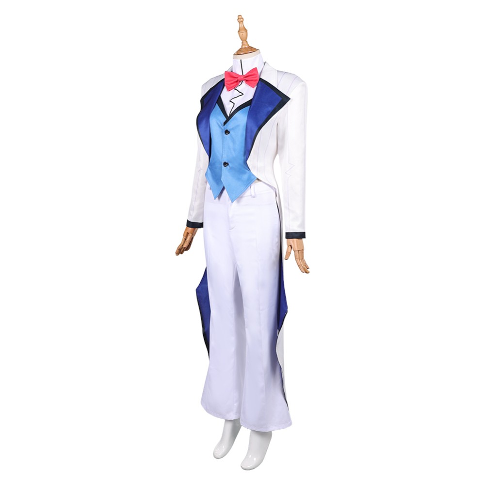 Hazbin Hotel Season 2 Vox White Suit Set Party Cosplay Costume Halloween Carnival