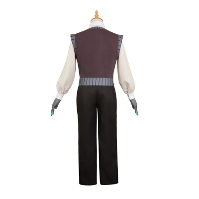 Hazbin Hotel Season 2 VOX Grey Uniform Cosplay Costume Halloween Carnival Outfit