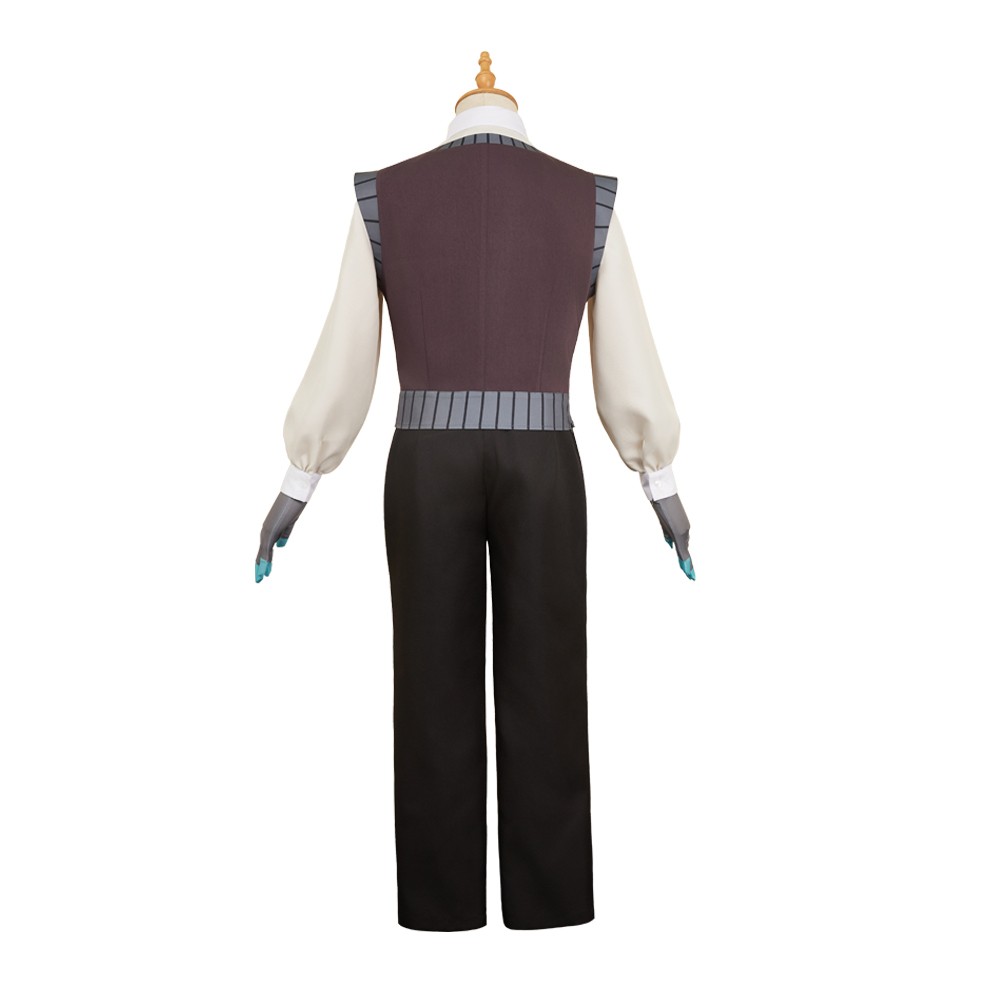 Hazbin Hotel Season 2 VOX Grey Uniform Cosplay Costume Halloween Carnival Outfit