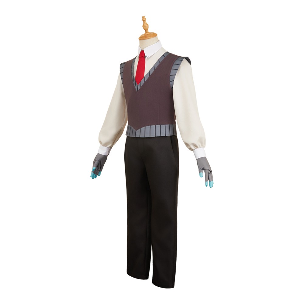 Hazbin Hotel Season 2 VOX Grey Uniform Cosplay Costume Halloween Carnival Outfit