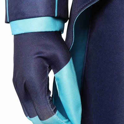 Hazbin Hotel Season 2 Vox Blue Striped Tailcoat Cosplay Costume Halloween Carnival Outfit