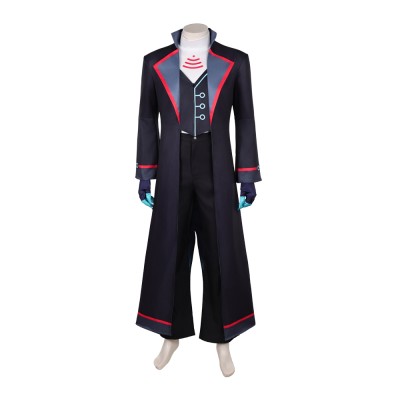 Hazbin Hotel Season 2 Vox Black Long Trench Coat Cosplay Costume Halloween Carnival Outfit