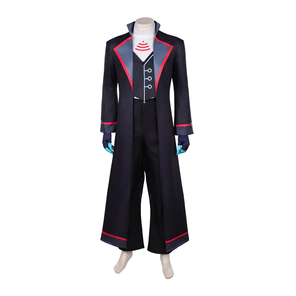 Hazbin Hotel Season 2 Vox Black Long Trench Coat Cosplay Costume Halloween Carnival Outfit