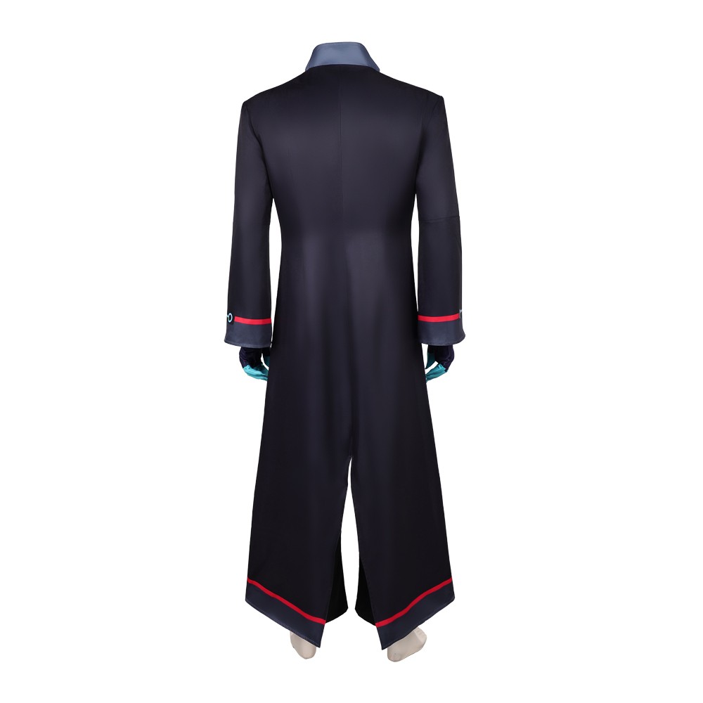 Hazbin Hotel Season 2 Vox Black Long Trench Coat Cosplay Costume Halloween Carnival Outfit