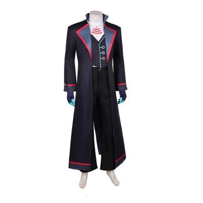 Hazbin Hotel Season 2 Vox Black Long Trench Coat Cosplay Costume Halloween Carnival Outfit