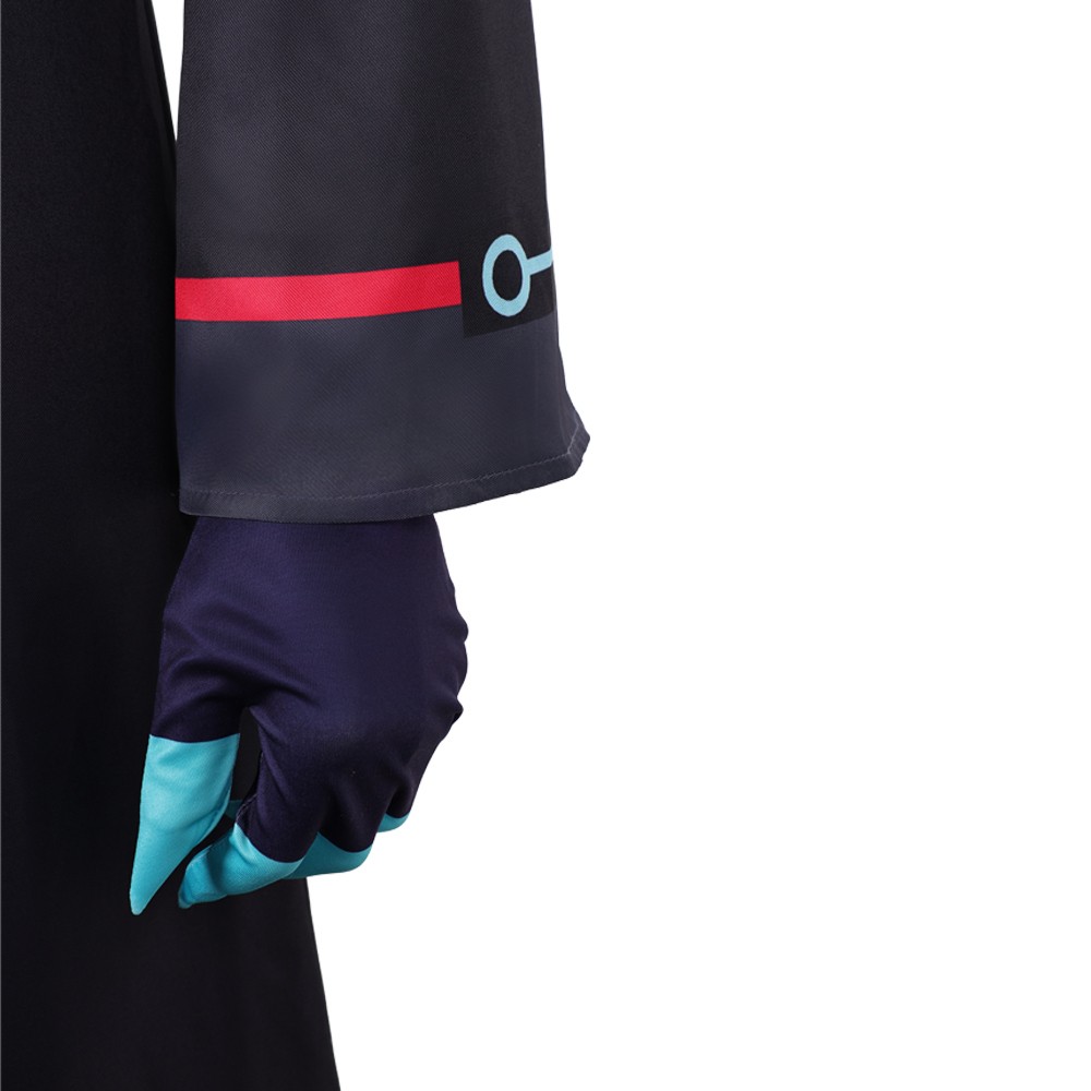 Hazbin Hotel Season 2 Vox Black Long Trench Coat Cosplay Costume Halloween Carnival Outfit