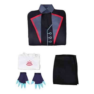 Hazbin Hotel Season 2 Vox Black Long Trench Coat Cosplay Costume Halloween Carnival Outfit