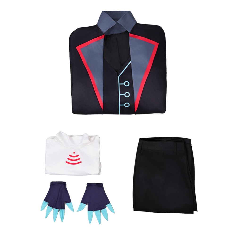 Hazbin Hotel Season 2 Vox Black Long Trench Coat Cosplay Costume Halloween Carnival Outfit