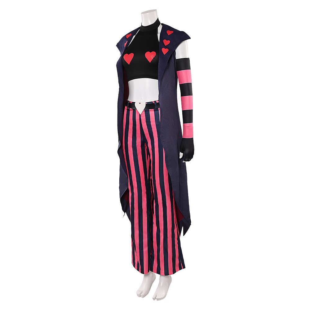 Hazbin Hotel Season 2 Velvette Pink Black Cosplay Costume Halloween Carnival Outfit