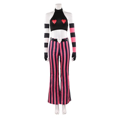 Hazbin Hotel Season 2 Velvette Pink Black Cosplay Costume Halloween Carnival Outfit