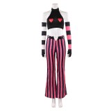 Hazbin Hotel Season 2 Velvette Pink Black Cosplay Costume Halloween Carnival Outfit