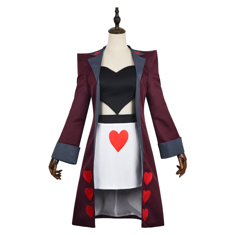Hazbin Hotel Season 2 Velvette Coat Top Skirt Set Party Cosplay Costume Halloween Carnival