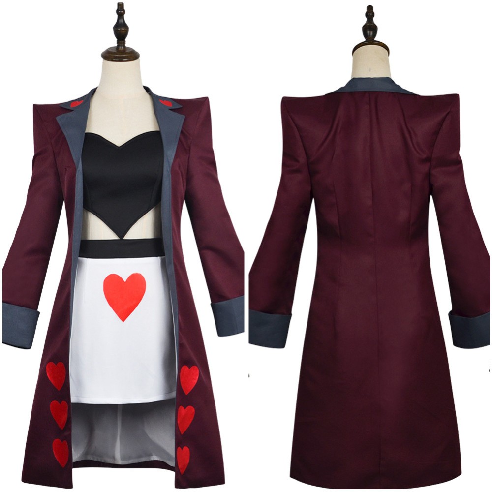 Hazbin Hotel Season 2 Velvette Coat Top Skirt Set Party Cosplay Costume Halloween Carnival