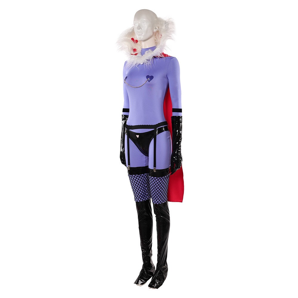 Hazbin Hotel Season 2 Valentino Purple Cloak Cosplay Costume Halloween Carnival Outfit