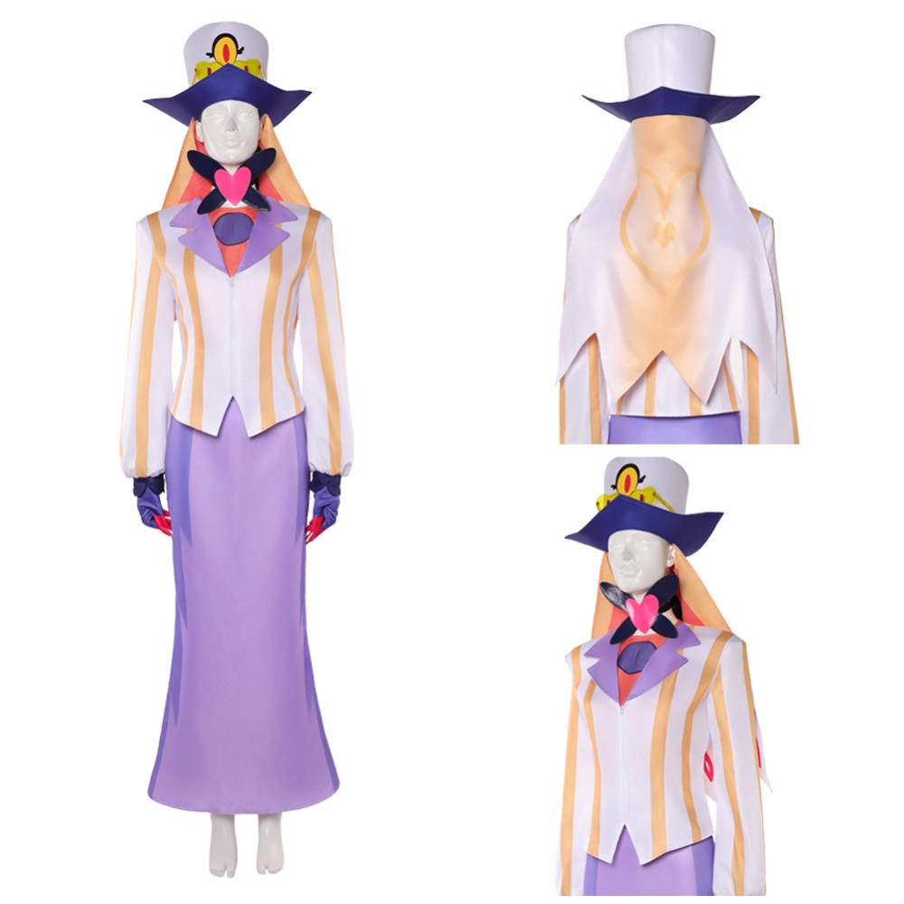 Hazbin Hotel Season 2 Sir Pentious Purple White Cosplay Costume Halloween Carnival Outfit