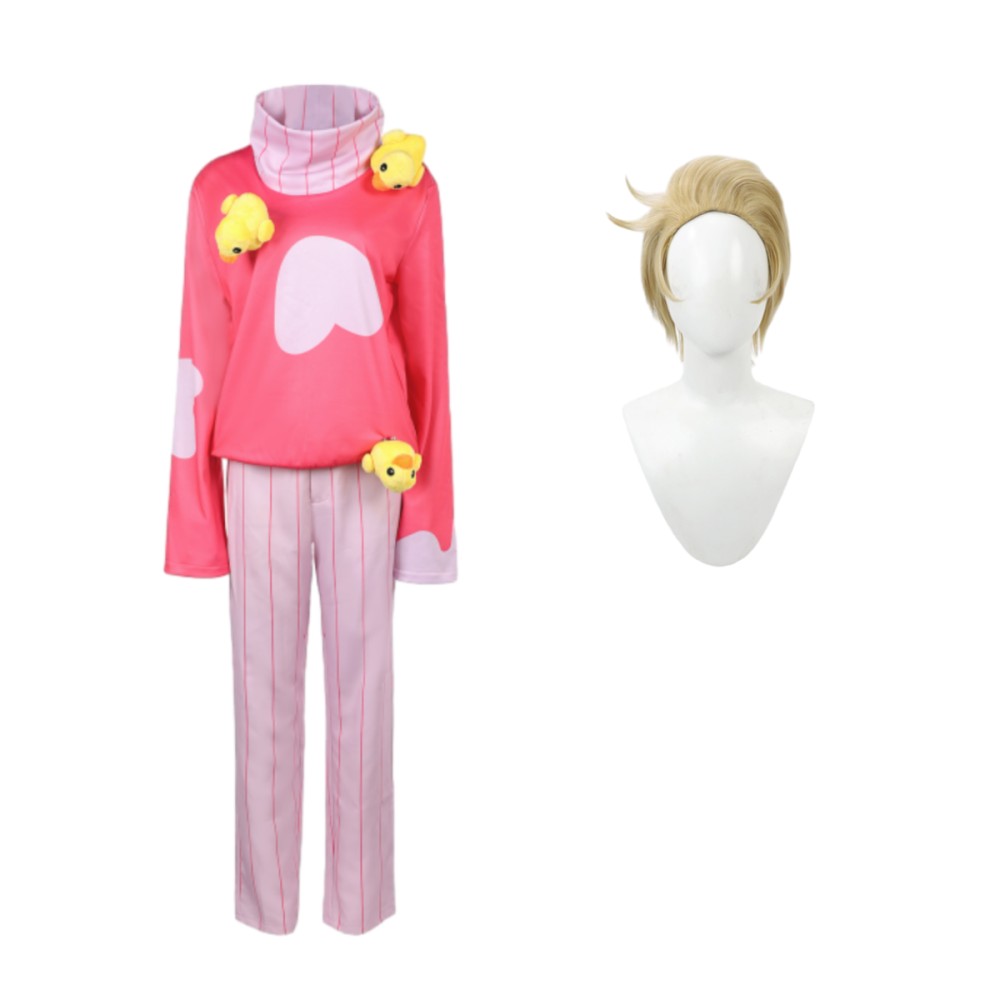 Hazbin Hotel Season 2 Lucifer Pink Pajamas Cosplay Costume Halloween Carnival Outfit