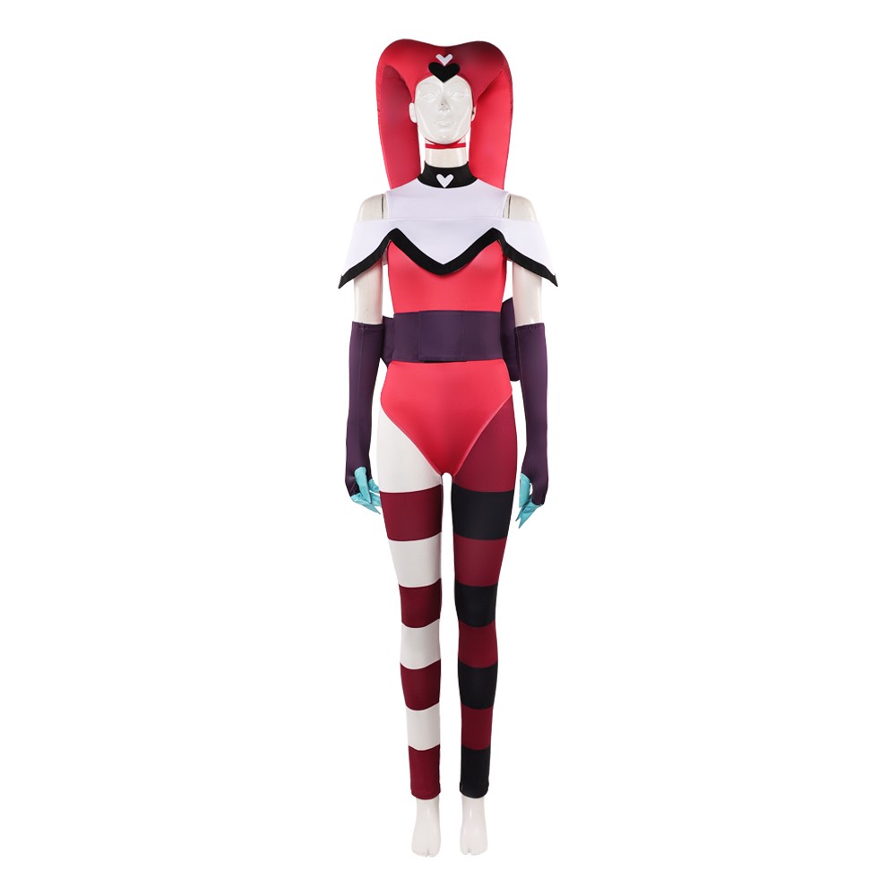 Hazbin Hotel Season 2 Kitty Red Clown Knit Set Cosplay Costume Halloween Carnival Outfit