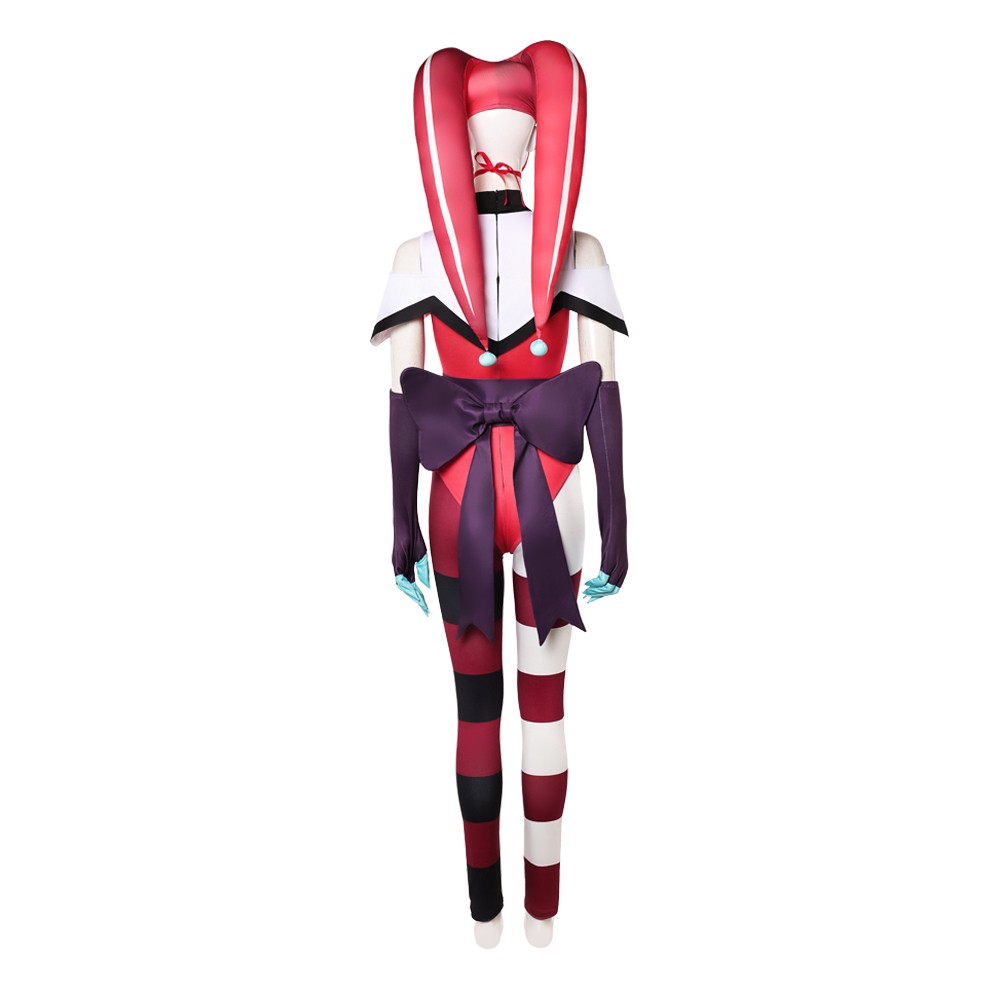 Hazbin Hotel Season 2 Kitty Red Clown Knit Set Cosplay Costume Halloween Carnival Outfit