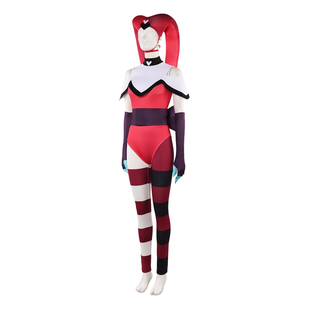 Hazbin Hotel Season 2 Kitty Red Clown Knit Set Cosplay Costume Halloween Carnival Outfit